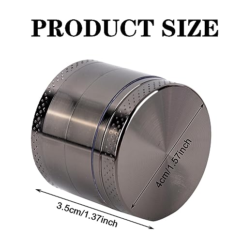 AYNKH Herb Grinder, 4 Layers Portable Zinc Alloy Grinders with Pollen Catcher Scraper, Magnetic Top and Sifter for Dry Herb and Spices - Image 3