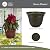 The HC Companies Sierra Round Self-Watering Pot - Lightweight Plastic Planter for Herbs & More - Durable Plant Pots for Indoor Plants & Outdoor Plants (13” Celtic Bronze, Pack of 1)