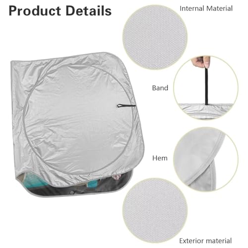 Image of 4th of July Cat Car Front Windshield Sun Shade Foldable Car Windshield Sun Shade UV Rays and Keeps Vehicle Cool Easy to Install for Most Sedan Truck SUV