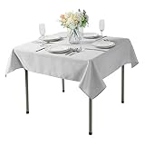 Cupuamon Square Tablecloth 70x70 inch Washable Polyester Fabric Table Cloth for Wedding Party Dining