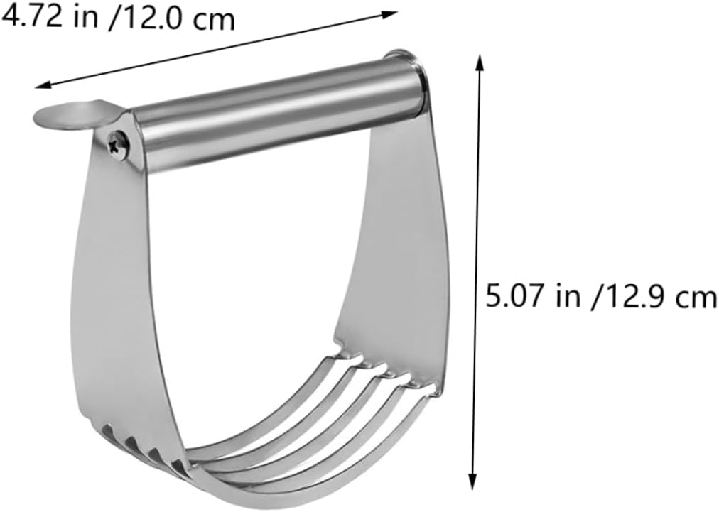 Stainless Steel Dough Blender with Curved Design, Heavy Duty