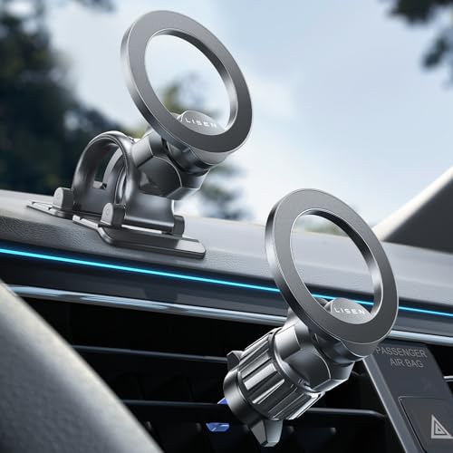 LISEN for MagSafe Car Mount, [Upgrade 2026 Ultra Magnets] Magnetic Phone Holder for Your Car Cell Phone Holder Mount for Air Vent Car Accessories fit iPhone 17 16 15 14 13 12 Pro Max Plus Mini