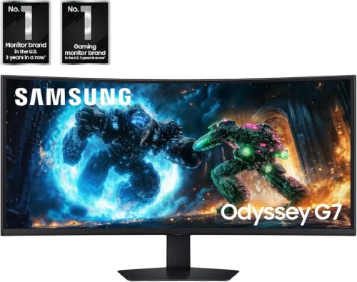 Image of Samsung 37-in Odyssey G7 G75F 4K 180Hz Curved Monitor + 13-Month Axiom Care
