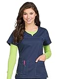 Med Couture Women's 'MC2' Lexi Scrub Top, Navy, Small