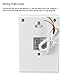 Wired Doorbell - 12V Electronic White Access Control Doorbell with Quality ABS Materials and 90dB Volume