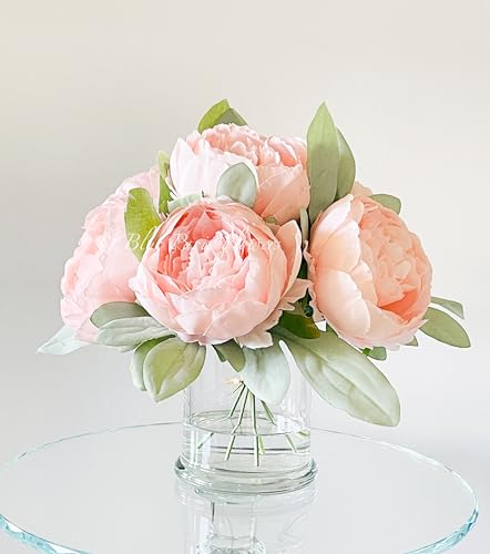 Rose Peony Arrangement, Artificial Faux Table Centerpiece, Wedding Faux Florals,