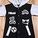 IURNXB Baby Boy Girls Long Sleeve Button Patchwork Hooded Baseball Jacket Casual Fashion Streetwear Romper 0-18 Months (Black1, 6-9 Months)