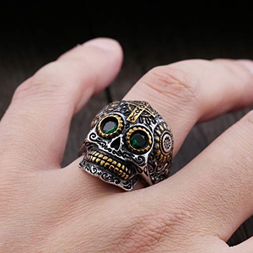 Image of Genuine Stainless Steel Ring Jewelry for Men Fashion Punk Biker Skull Rings