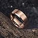 King Will 8mm Classic Tungsten Rings for Men Women Mens Wedding Bands Simple Engagement Promise Ring Matte Brushed Beveled Edges Comfit Fit Hypoallergenic Durable, Rose Gold Size 10
