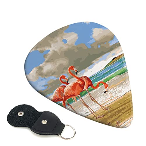 Flamingo Beach Lot de 6 médiators pour guitare acoustique, guitare électrique, basse, ukulélé – fin, moyen et épais - Les Beatles, Paul McCartney, John Lennon, RIngo Starr, George Harrison Flamingo Beach Lot de 6 médiators pour guitare acoustique, guitare électrique, basse, ukulélé – fin, moyen et épais