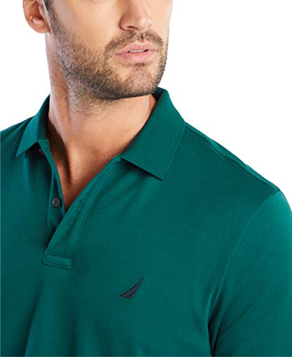 Image of Nautica Men's Classic Fit Short Sleeve Dual Tipped Collar Polo Shirt