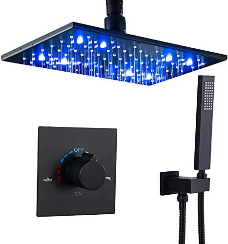 Ensemble de Robinet de Douche 12 x 8 Pouces haute finition chromée