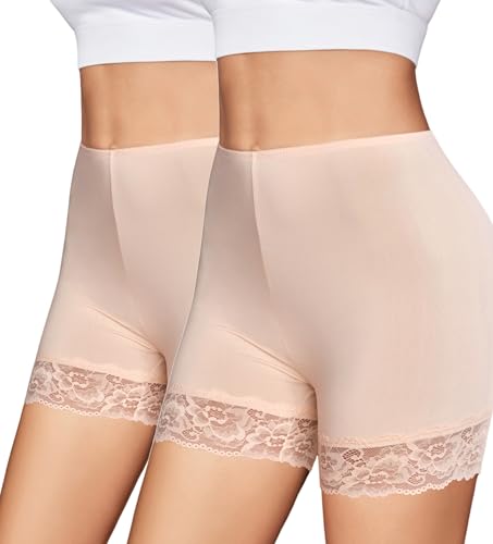 Image of Avidlove Women's Under Shorts for Dresses Seamless Anti Chafe Underwear Smooth Boyshorts Lace Slip Shorts for Women