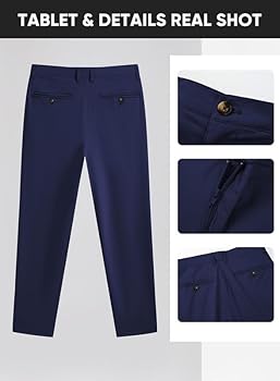 Herren Chino Hosen Regular Fit - Wasserdichte Business Freizeithose