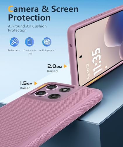 Image of FNTCASE for Moto G Stylus 2026 /2025 Case: Motorola G Stylus 2026 Case 14FT Military Grade Drop Protection with Screen Protector Shockproof Non-Slip Matte Dual Layer Phone Cover, 6.7 inch (Rose Pink)