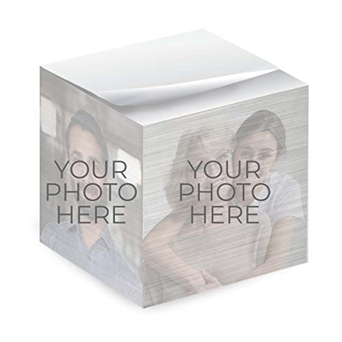 Custom Photo Sticky Note Cube / 600 Sheets / 2.75\" Memo Block Printed on 4 Sides/Unique Photo Printed On Each Side