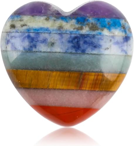 7 Chakra Heart Thumb Worry Stone, Worry Stone Heart Healing 