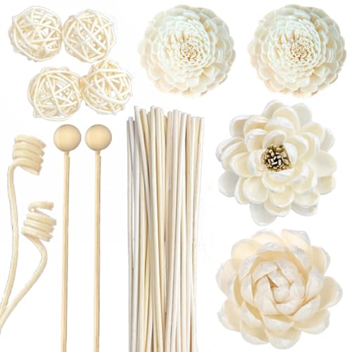 Set de 42 varillas difusoras de aroma en ratán natural miniatura 1