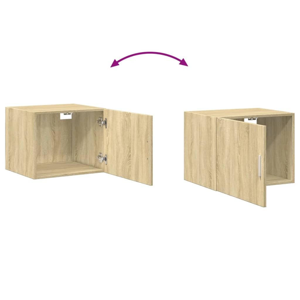 vidaXL Armario de Pared Madera ingeniería Roble Sonoma 50x42,5x40 cm, Armario de Almacenamiento, Armario de Pared Colgante, Armario de Almacenamiento Flotante