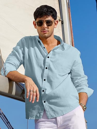 Image of NexaFlair Man's Casual | Formal | Linen| Cotton | Regular Wear Collared | Fit Shirt for Men