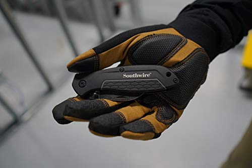 Southwire Faca de bolso HBKND2 Edgeforce Hawk Bill; lâmina de 6,6 cm; aço D2; acabamento de óxido pr