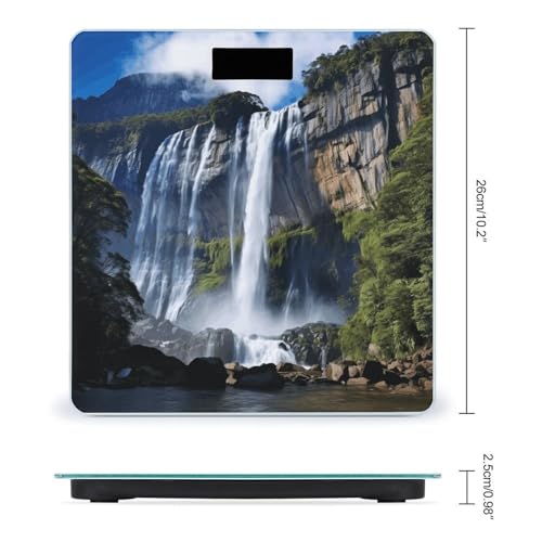 Báscula digital de baño con vidrio templado 26x26 cm miniatura 2