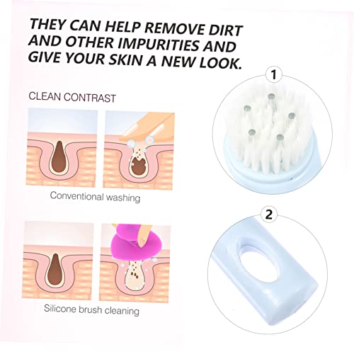 Brosse de nettoyage pour visage manuel douceur exfoliant Ipetboom 5pcs