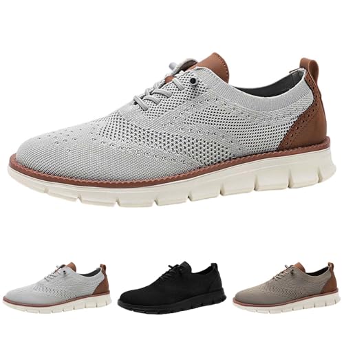 Herren Anzugschuhe Atmungsaktiv Gestrickter Stoff Schnürschuhe Formale Moderne Klassische Freizeitschuhe Oxfords Hochzeitschuhe Herrenschuhe Wearbreeze,Ultra Bequeme Schuhe Ultrabequemeschuhe
