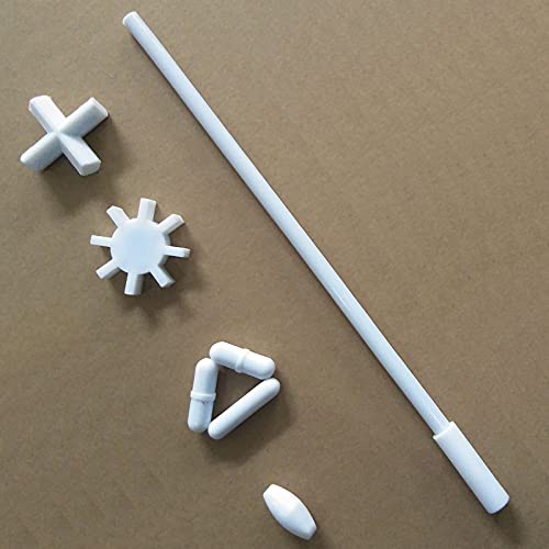 Toolly 7 Shapes Magnetic Stirrer Stir Bars Mixer Ptfe Stiring Rod With Magnetic Retriever (8 Pack) #TOP6