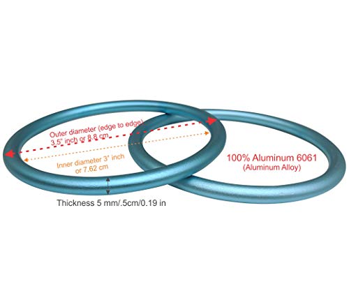 Sling Rings 3-Inch Diameter By Cutie Carry. Infant Approved, Mom Loved. Aluminum, Lab Tested For Strength And Safety. Works With Your Own Material Or Convert Wrap To Sling. Blue (Light Aqua) #TOP4