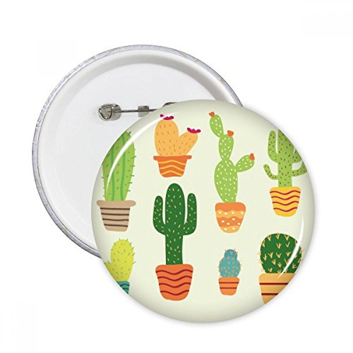 Badge bouton cactus plantes succulentes pin's vêtement décoration sac broche ronde XL