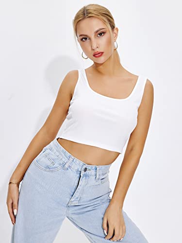 Image of Shasmi Women Crop Top, Ribbed, Stylish Tank Top, Soft and Comfy Fabric has Some Stretch