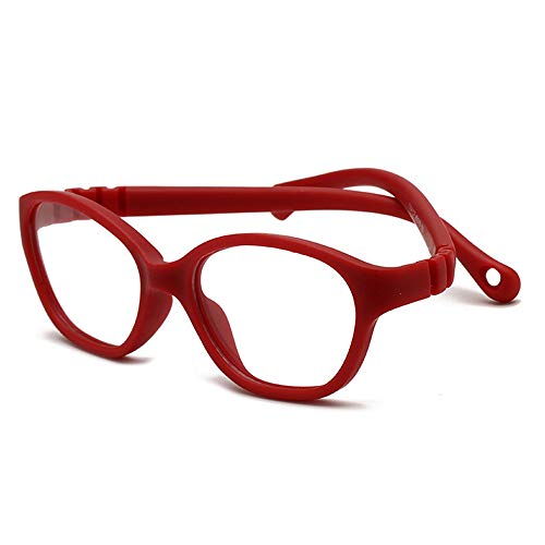 Fantiace Children's Glasses Frame Silicone Myopia Eyeglasses Square Color Optical Kids Gasses (C5)