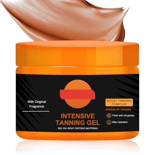 Gel de Bronceado, Acelerador del Bronceado, Crema Bronceadora, Tanning Gel, Resistente al Agua, Bronceado intenso y duradero, 150ml