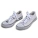 Shinmax Canvas Shoes, Running Shoes Women’s Canvas Low Top Sneaker Lace-up Classic Casual Shoes Black and White