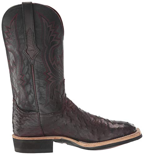 Lucchese Bootmaker Mens Cliff Full Quill Ostrich Square Toe Casual Boots Mid Calf - Brown - Size 9.5 D #TOP5
