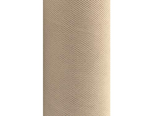 9 m de ruban en tulle, 15 cm, Tulle, Rouleau en tulle sand / beige 835