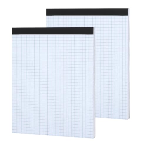 2 Pack Graph Paper Pad A4 Grid Notebook 4x4 Quad Ruled 30 Sheets/Pad