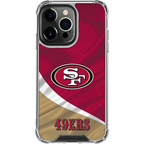 Skinit Clear Phone Case Compatible with iPhone 15 Pro - Officially Licensed NFL San Francisco 49ers Design