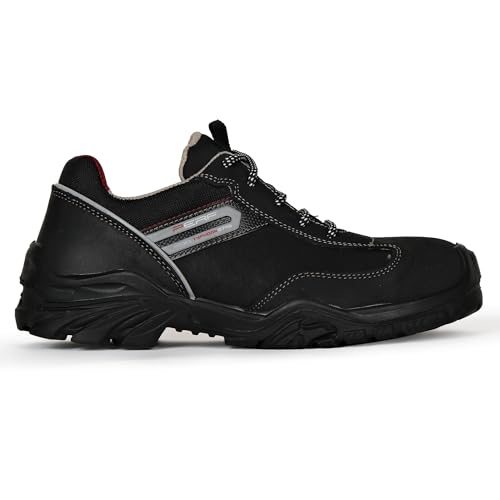 Image of PERF Typhoon Low Ankle Safety Shoes - Water-Repellent Diamond Leather Work Boots, Breathable Lining, Lightweight for Outdoor Performance