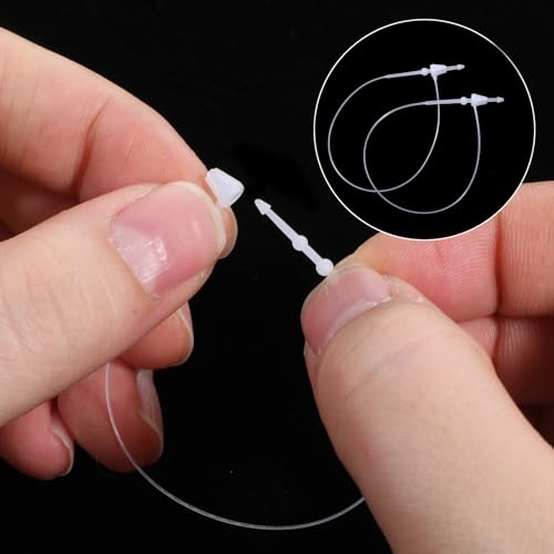 HJZHII 2000 Stück Sicherheitsfäden Etiketten, Preisschilder Anhänger Fäden 12,5cm lang Sicherheitsfäden Etiketten Sicherheits Schmuckanhänger Kunststoff Loop Pins für Kleidung Schuhe Preisauszeichner