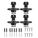Kayak Drain Plug Kit Drain Stoppers Scupper Bung Plug Kit for Dinghy for Canoe for Boat with Screws and Blind Rivets (4Pcs)