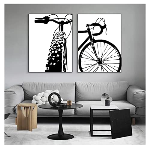 Vélo impressions et affiches d'art noir pour décorer la chambre d'enfants et le salon de maison
