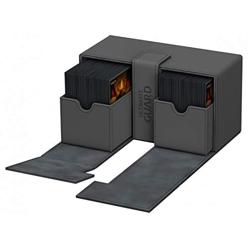 Ultimate Guard 200 Card Twin Flip N Tray Xenoskin Deck Case, Grey