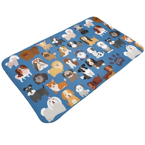 Vlolentlla Puppy Dogs Memory Foam Bath Mat 20x31.5in