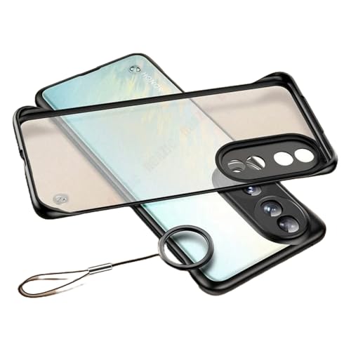 Image of REALCASE Honor 90 5G Back Cover Case | Stylish Frameless Matte Hard Back Skin | Soft TPU Shock Proof Bumper Back Cover Case for Honor 90 5G (Black)