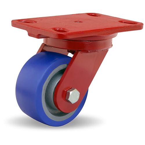 4" x 2" Hamilton S-HS-4SPB HS Swivel Caster, Poly-Soft® Wheel, 600 lb. Capacity