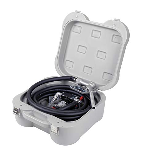 Fuelworks Fuel Box Transfer Pump Kit Portable 10Gpm/40Lpm (For Diesel Only) Heavy Duty Electric Self-Priming Dc 12V Alligator Clamps Includes Aluminum Manual Nozzle, Delivery & Suction Hose & Filter #TOP1