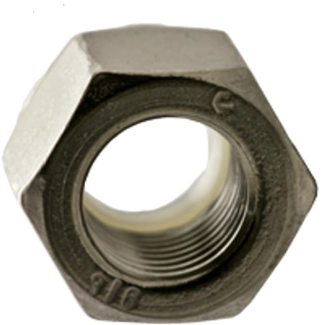 25-Pack #12-24 Nylon Insert Lock Nuts - 18-8 Stainless Steel, Corrosion Resistant Hex Nuts-593973