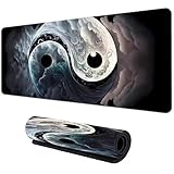 Mouse Pad Gaming Large Mouse Mat 700x300x3mm,Non-Slip Keyboard Mat with Stitched Edge,Washable Large Desk Pad,Extended Mousepad for Laptop,Office,Home(Tai Chi)